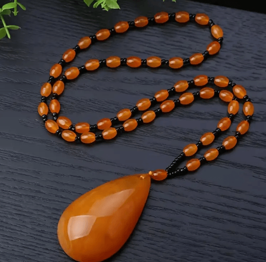 Synthetic Jade Water Drop Pendant  