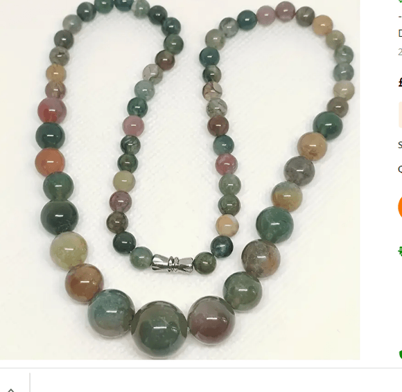 Natural Stone Beaded Necklace -