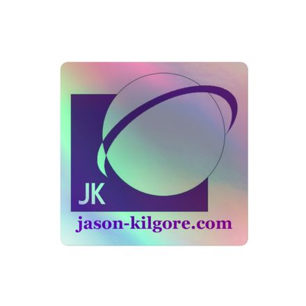 Strange Worlds of Jason Kilgore holographic logo sticker