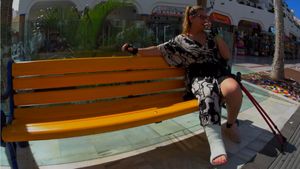 Penelope 9-4 Term SLC - Red painted toes and a white SLC - 8 min