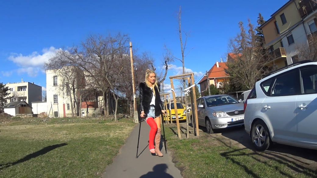 Britney 1903-1 LLC - Do you like my outfit with the knee-high boot and red LLC? - 12 min