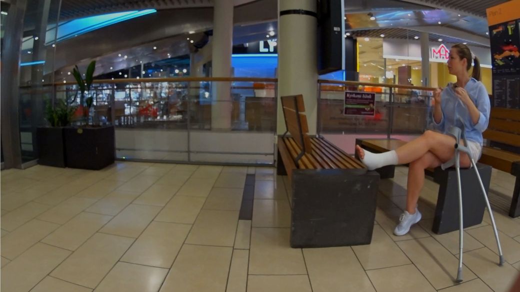 Melinda 188 Sprain - I love to show my white bandage - 11 min