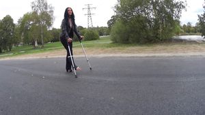 Mika 1 SLC - Crutching around in my high heel shoe - 17 min