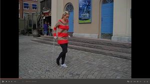 Melinda 39 Sprain - Crutching with a sprained ankle - 10 min