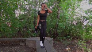 Elina 2308 Custom Hopping Sprain - Hopping on one leg with boots - 16 min