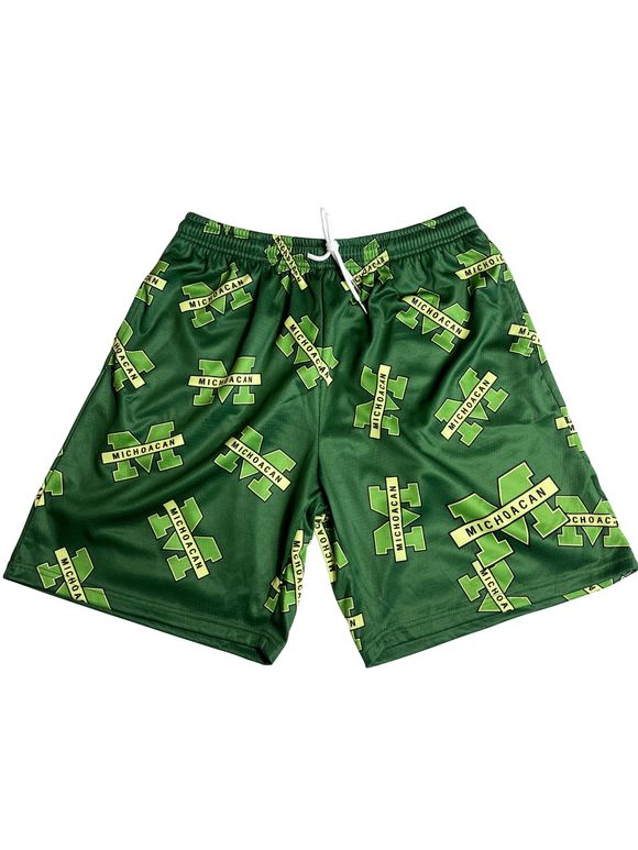 MI Luxury Brand Shorts (Color: Green)