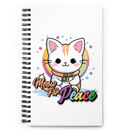 Meow for Peace: Spiral Notebook