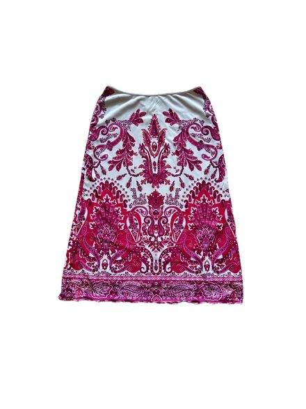 Jupe mi-longue avec motif ornemental Y2K