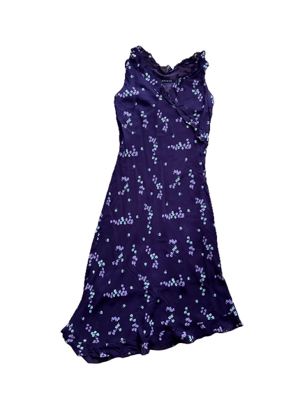 Robe violette “Sfizio” à motif fleuri 