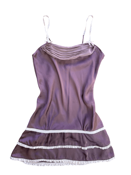 Nuisette Y2K violette col drapé
