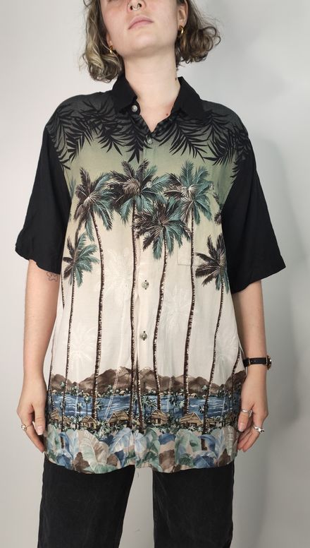 Chemise hawaienne palmier 