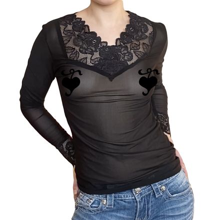 Y2K Transparent Lace Long Sleeve