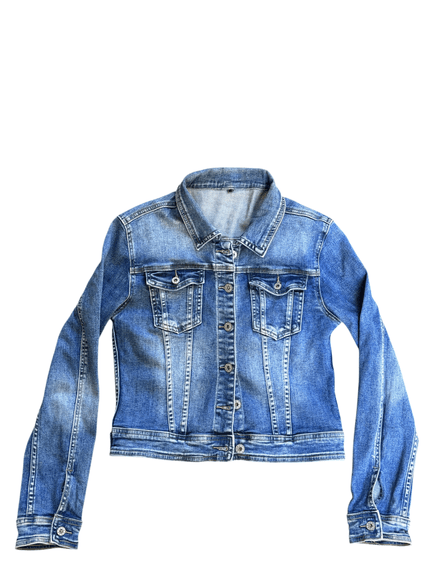Veste en jean avec strass