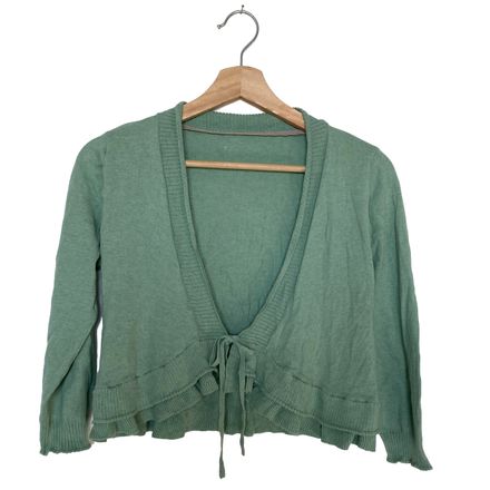 Y2K Soft Green Cardigan
