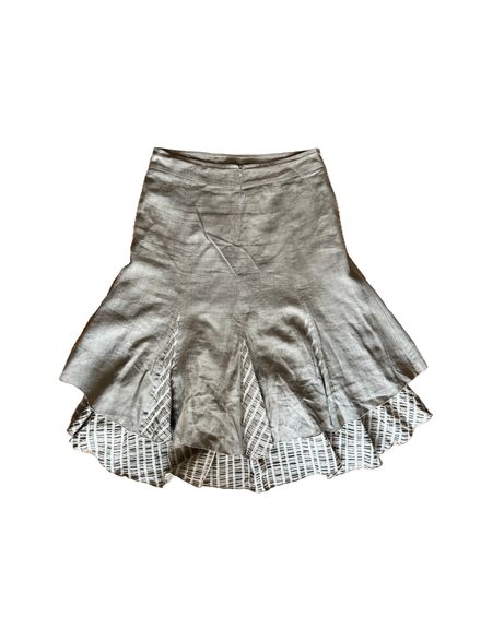 Jupe asymétrique en lin Y2K