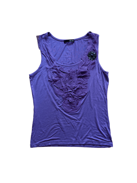 Top violet Liu.Jo avec froufrou Y2K