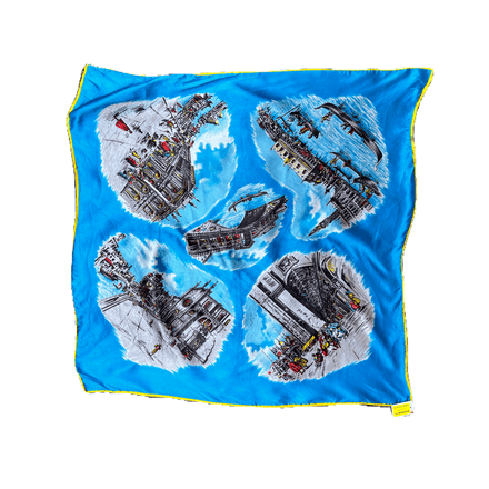 Foulard bleu Venise 