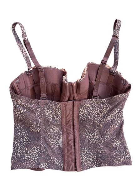 Corset brun léopard 
