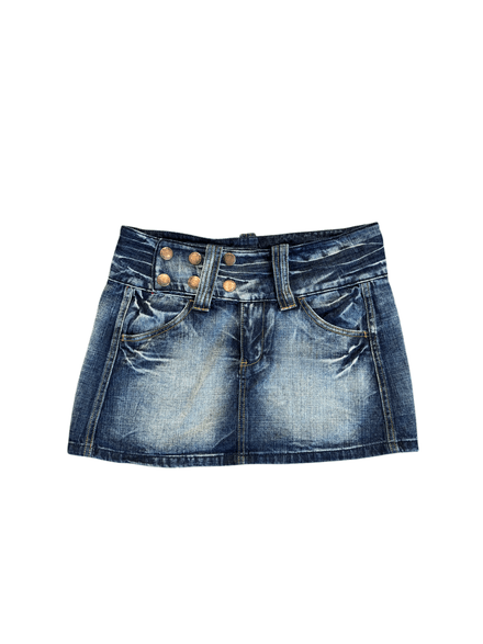 Mini Jupe « Reds »  en jean Y2K