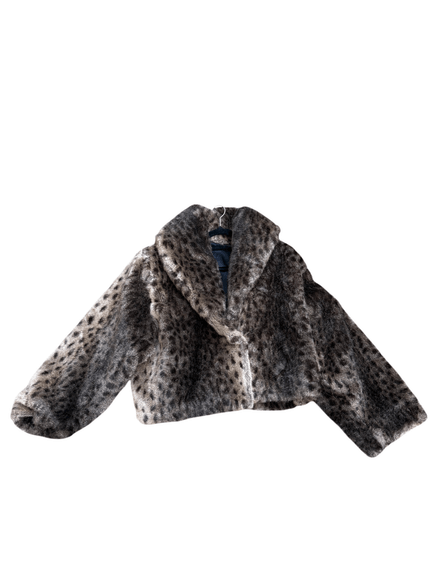 Veste en fausse fourrure effet léopard