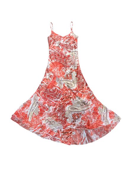 Robe évasée à imprimé patchworks 