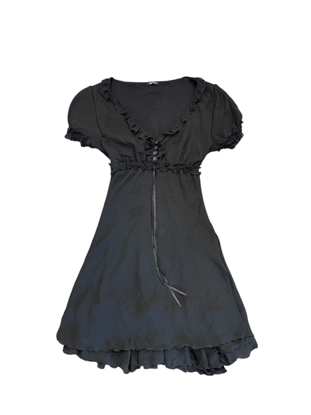 Robe noir « Me&amp;Me » avec détails froufrou 
