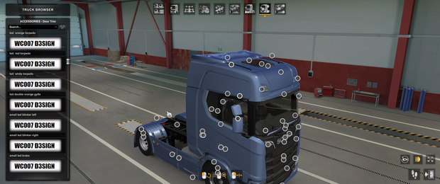 *[spoilers tuning part] Scania NG Cab spoilers with slots for integrated beacons