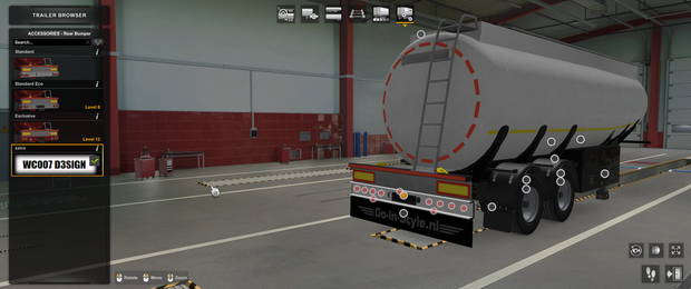 [markers, rear mudflaps, rear bumper tuning part] SCS ownable Fuel cistern slots 1.45