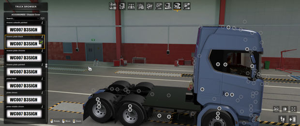 [chassis cover tuning part] Scania NG Moens chassi plate cover
