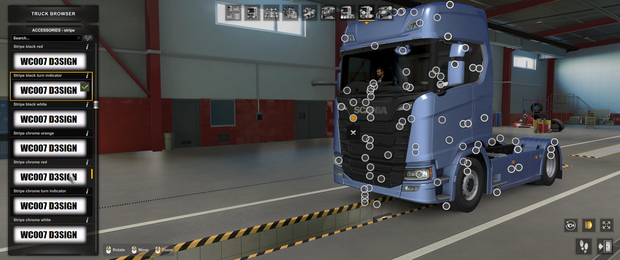 *[stripe tuning part] Scania NG  grill stripes with turn indicator 