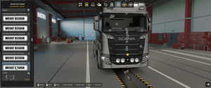 [bull bar tuning part] Scania NG grill 4 Strands  Ambassador lights