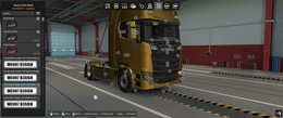 [head lights tuning part] Scania NG Black Halogen Headlights with stripe