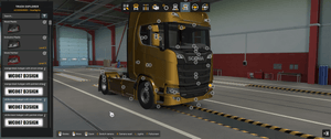 [head lights tuning part] Scania NG Black Halogen Headlights with stripe