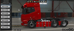 [sideskirt  tuning part]  DAF XD  Dutch long chrome sidebar