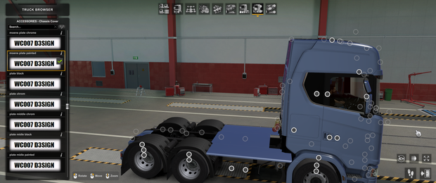 [chassis cover tuning part] Scania NG Moens chassi plate cover