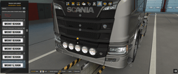 [bull bar tuning part] Scania NG grill 5 Strands  Ambassador lights