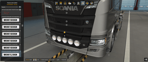 [bull bar tuning part] Scania NG grill 5 Strands  Ambassador lights