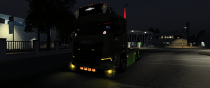 [b_grill  tuning part]  DAF XD  front bumper drl high beams with slots