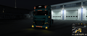 [b_grill  tuning part]  DAF XD  front bumper extension with drl high beam