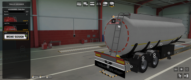 [markers, rear mudflaps, rear bumper tuning part] SCS ownable Fuel cistern slots 1.45
