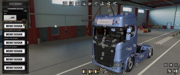 [roof lights tuning part] Scania NG custom lightbox with cab lights 