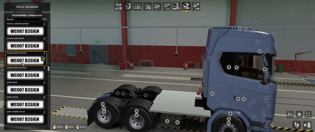 [chassis cover tuning part] Scania NG Moens chassi plate cover