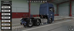 [right exhaust tuning part] Scania NG sidebars for tanks and base sideskirts V1