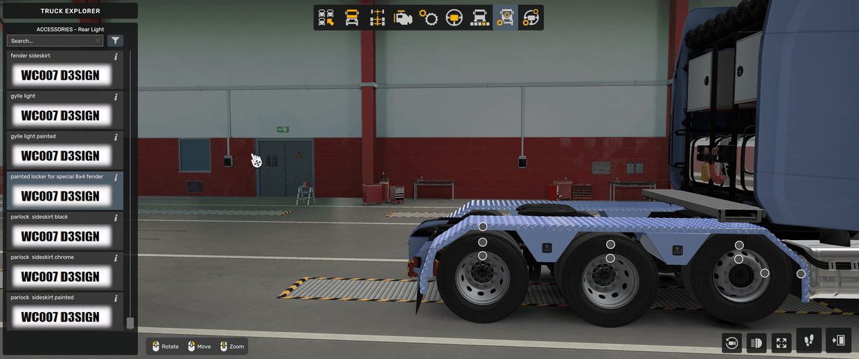 *[r_light tuning part] lockers for Scania NG special rear fenders