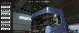 [guard tuning part] Scania NG painted headlights and mirror guards with slots