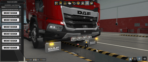 [b_grill  tuning part]  DAF XD  front bumper Jumbo high beams with slots