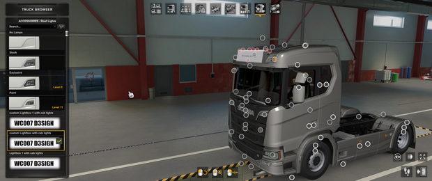[roof lights tuning part] Scania NG custom lightbox with cab lights 