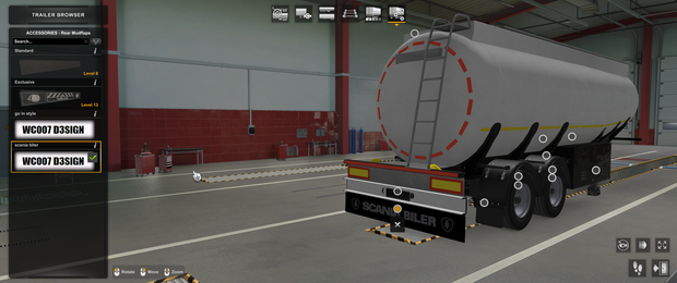 [markers, rear mudflaps, rear bumper tuning part] SCS ownable Fuel cistern slots 1.45
