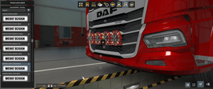[front grill tuning part]  DAF XD grill Ledson lights