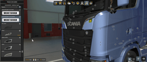 °[additional lights tuning part] Scania NG grill custom light cover special